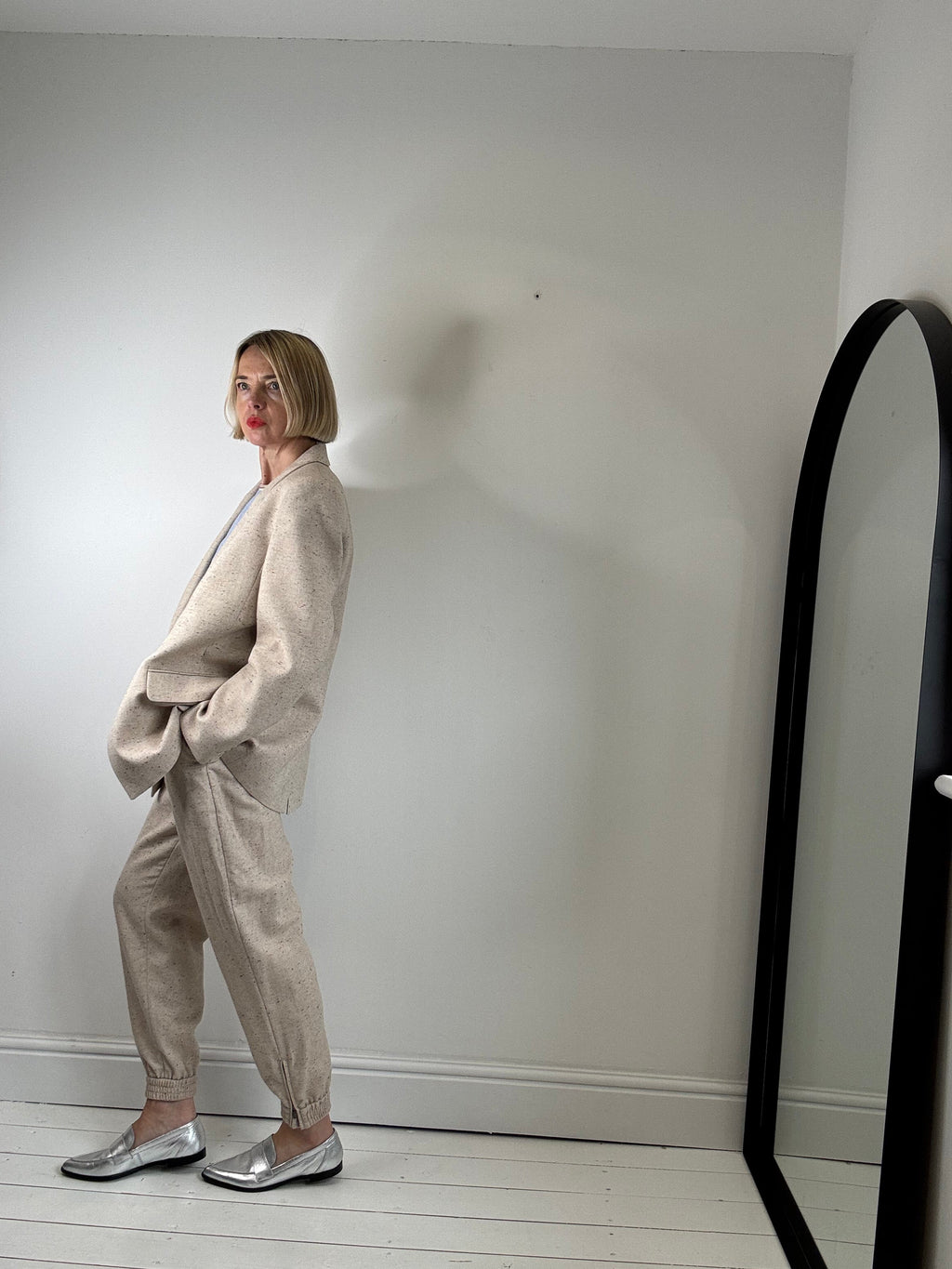 Herringbone Textured Suit in Pick