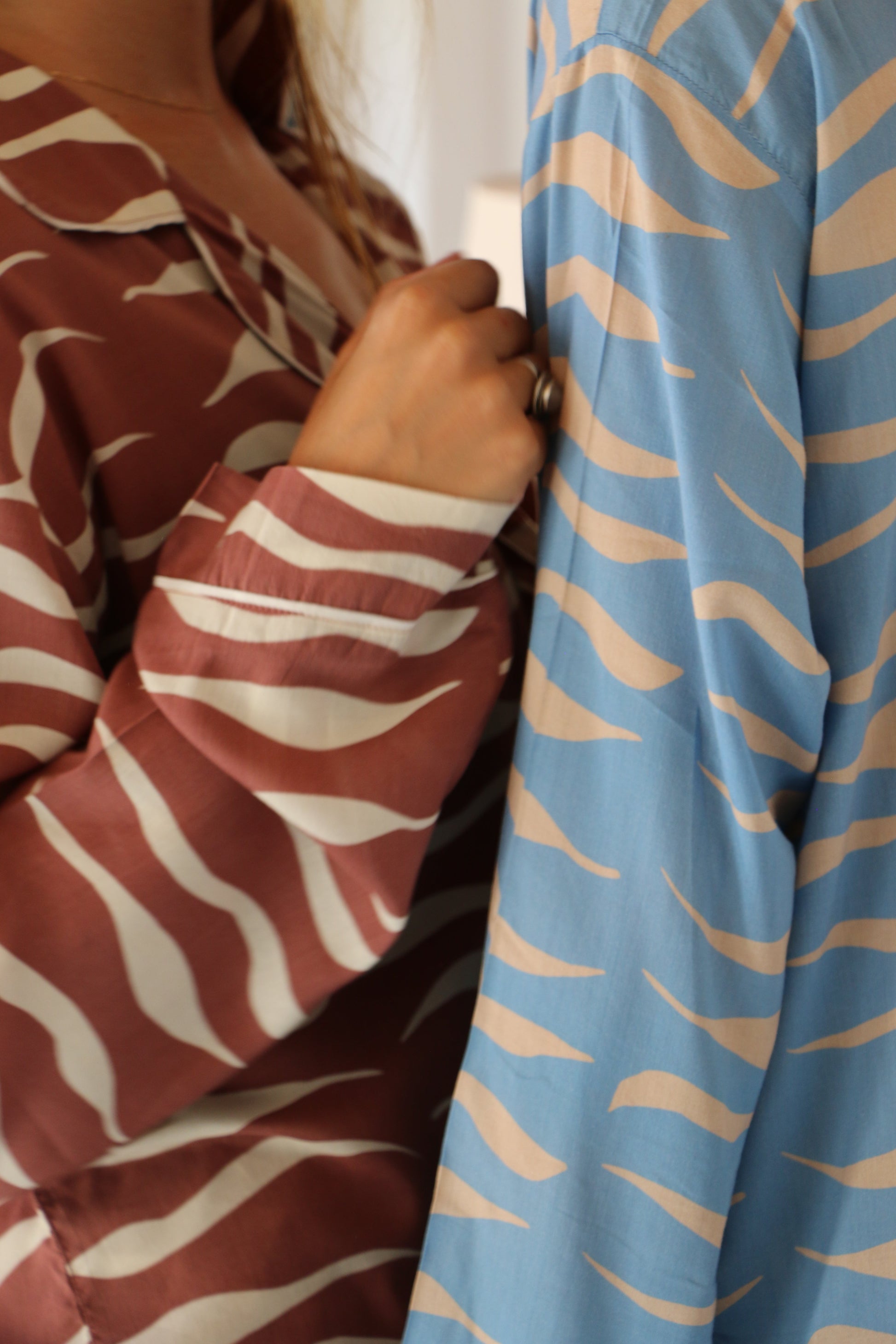 Unisex Ondas Modal Top and Bottom Set Pyjama