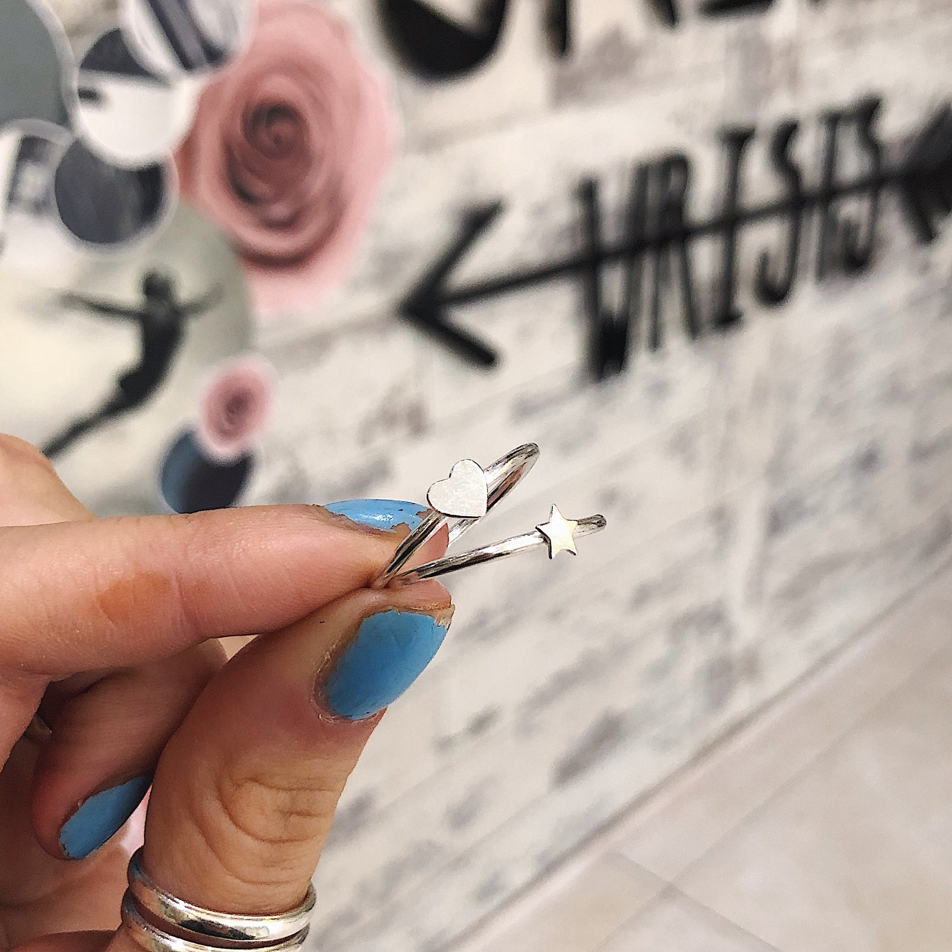 Skinny Mini Star Ring in Recycled Sterling Silver