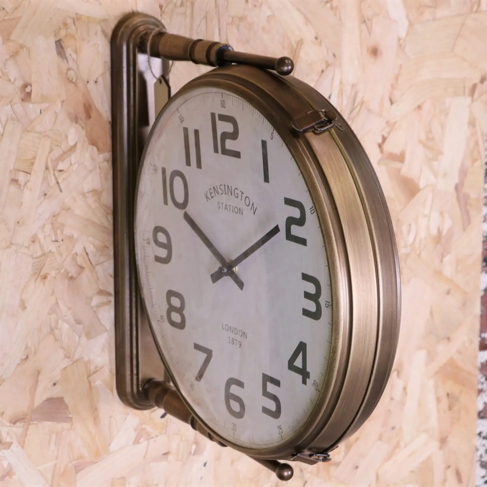Kensington Station Railway Style Double Sided Clock