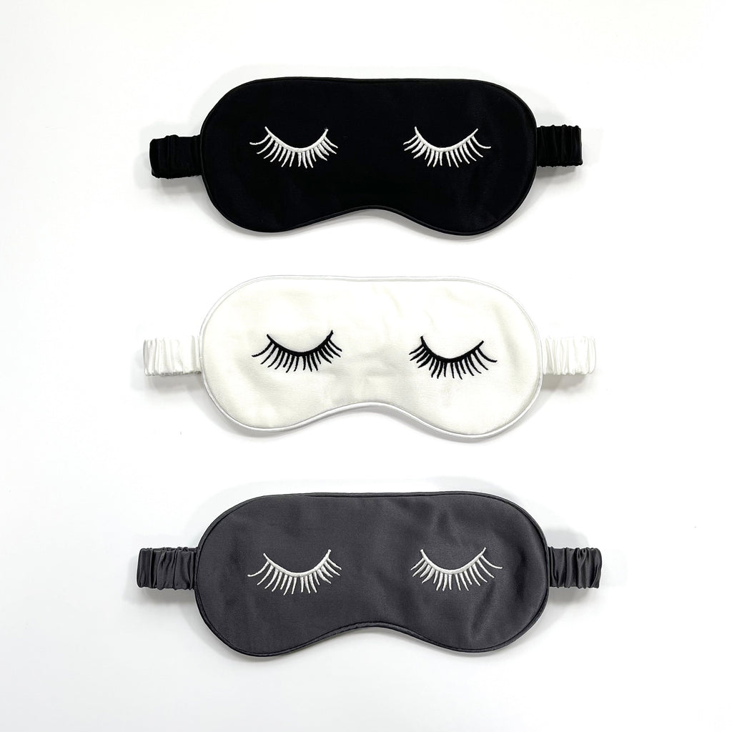 Luxury Embroidered Silk Sleep Mask - Soft Eye Mask for Restful Comfort