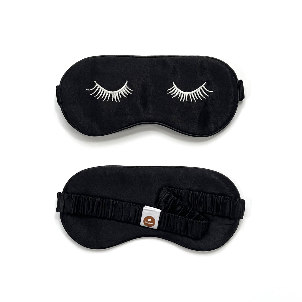 Luxury Embroidered Silk Sleep Mask - Soft Eye Mask for Restful Comfort