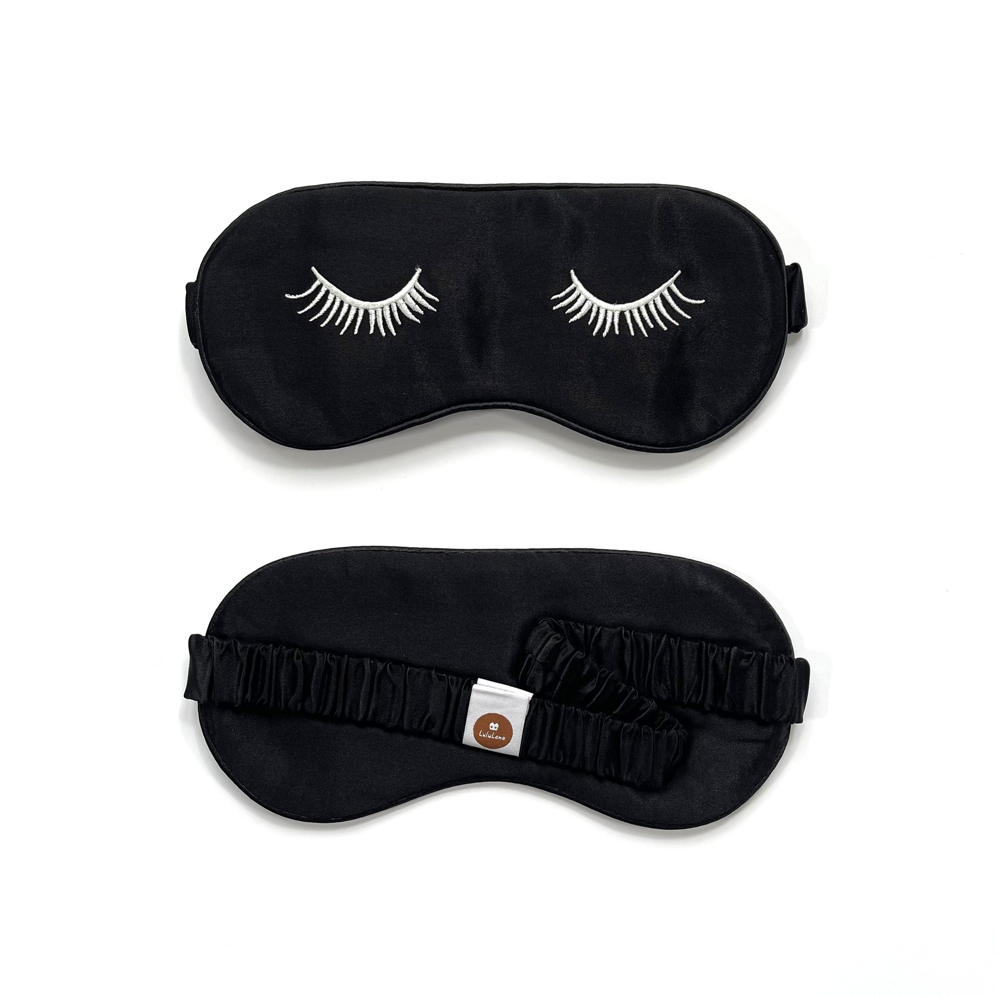Luxury Embroidered Silk Sleep Mask - Soft Eye Mask for Restful Comfort