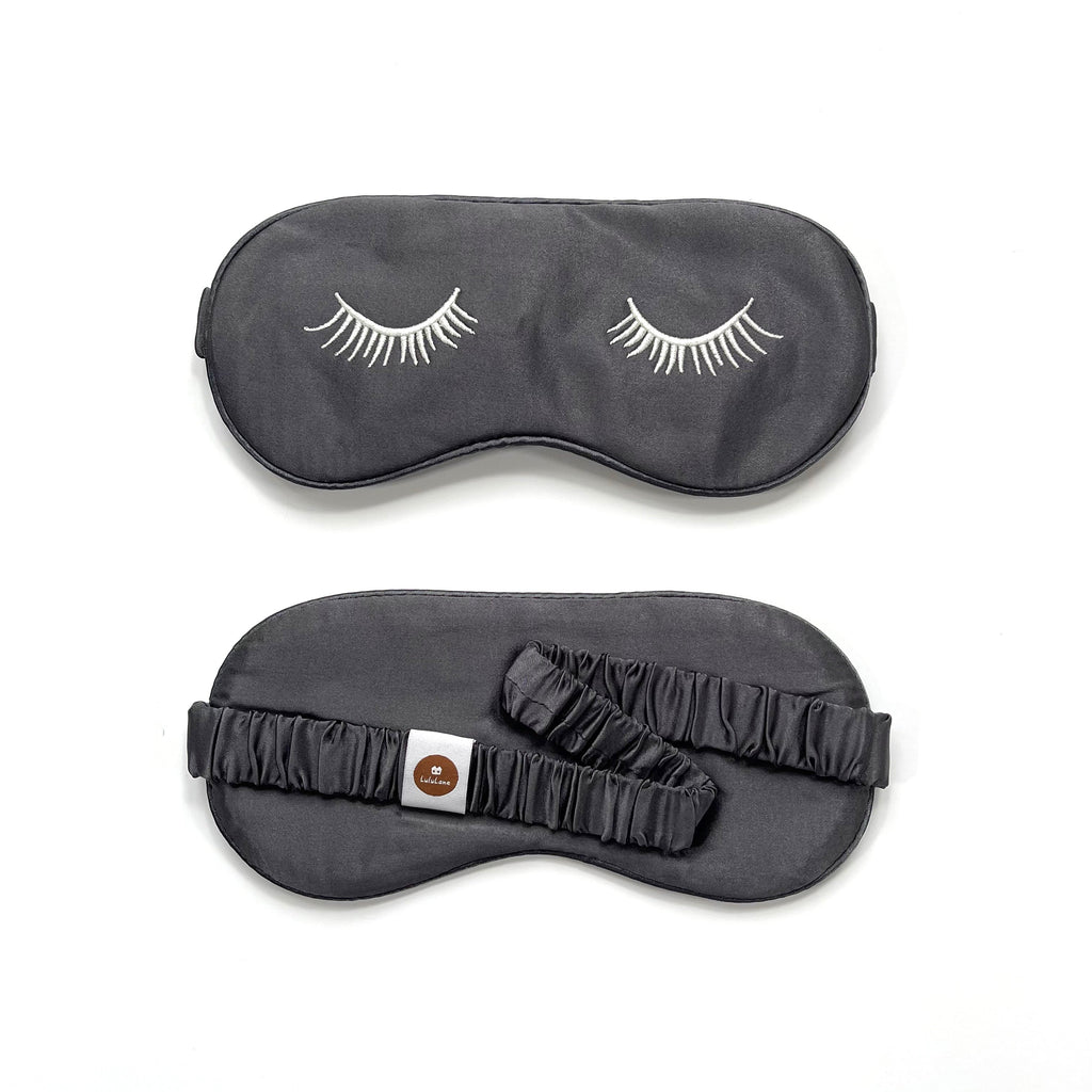 Luxury Embroidered Silk Sleep Mask - Soft Eye Mask for Restful Comfort