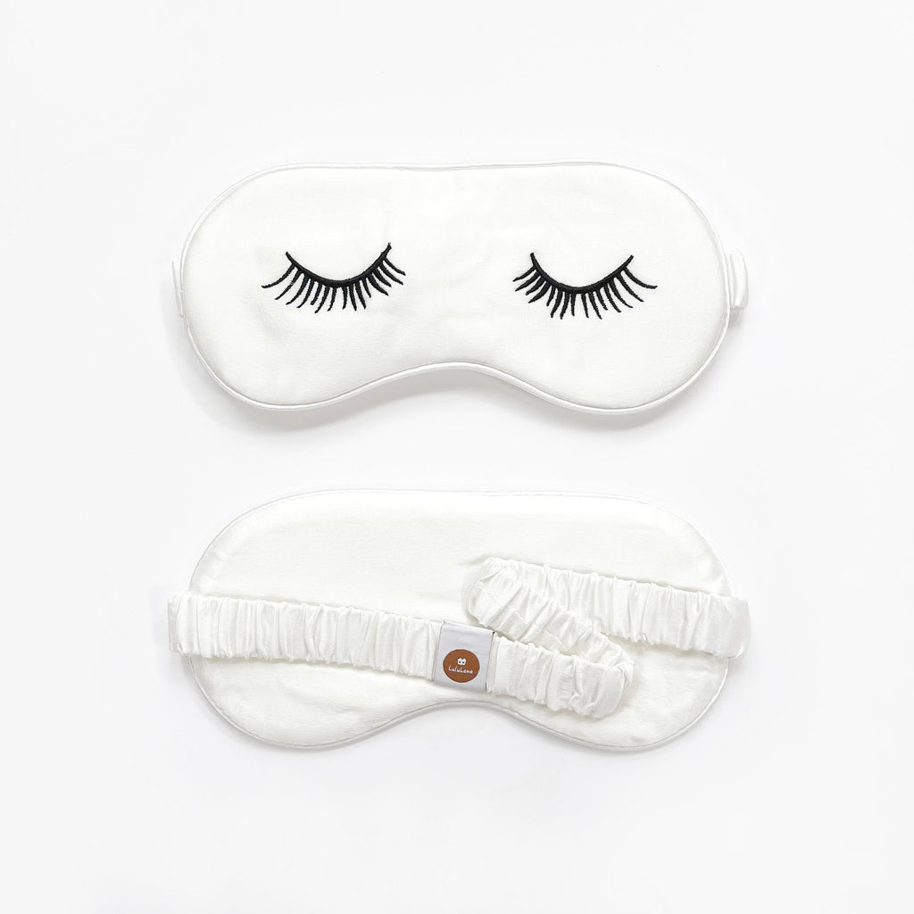 Luxury Embroidered Silk Sleep Mask - Soft Eye Mask for Restful Comfort