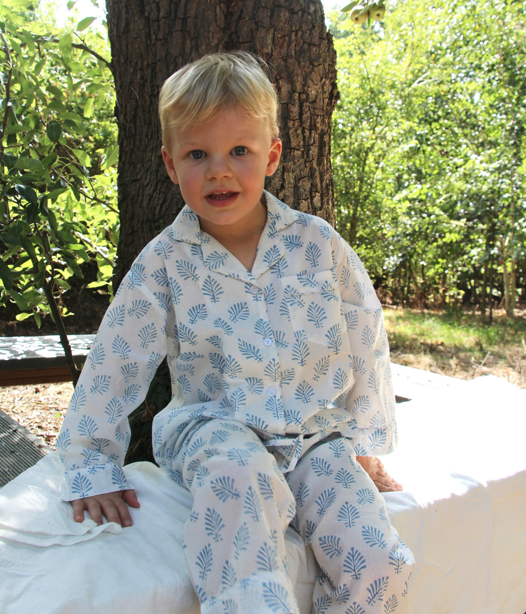 Sky Blue Leaf Pyjamas
