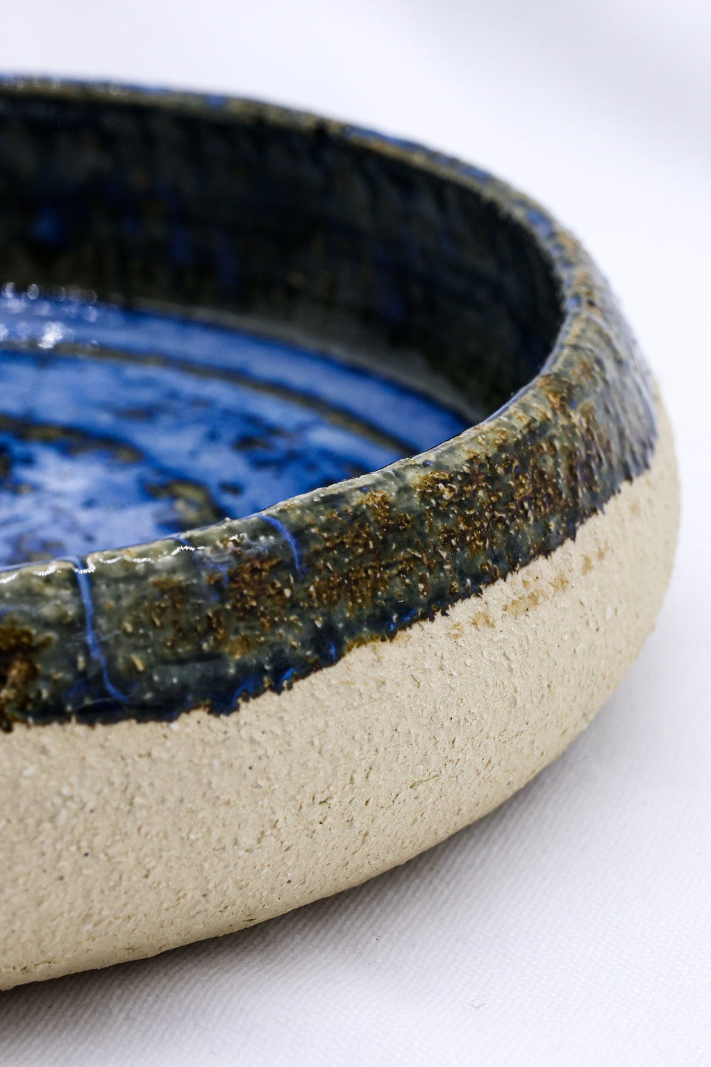 10 inch Aegean Whirlpool Handmade Milled Stoneware Large Ceramic Plate