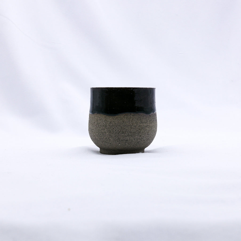 Bluverde Tazza Handmade Ceramic Smoked Grey Stoneware Short Cup