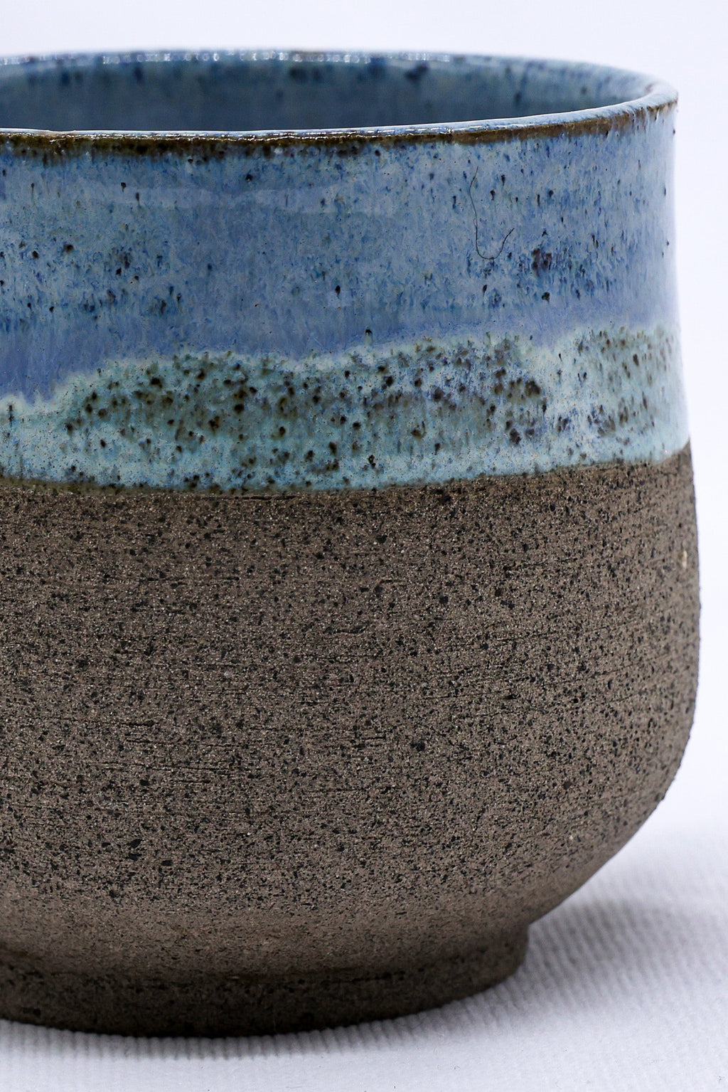 Blulume Tazza Handmade Ceramic Smoked Grey Stoneware Short Cup