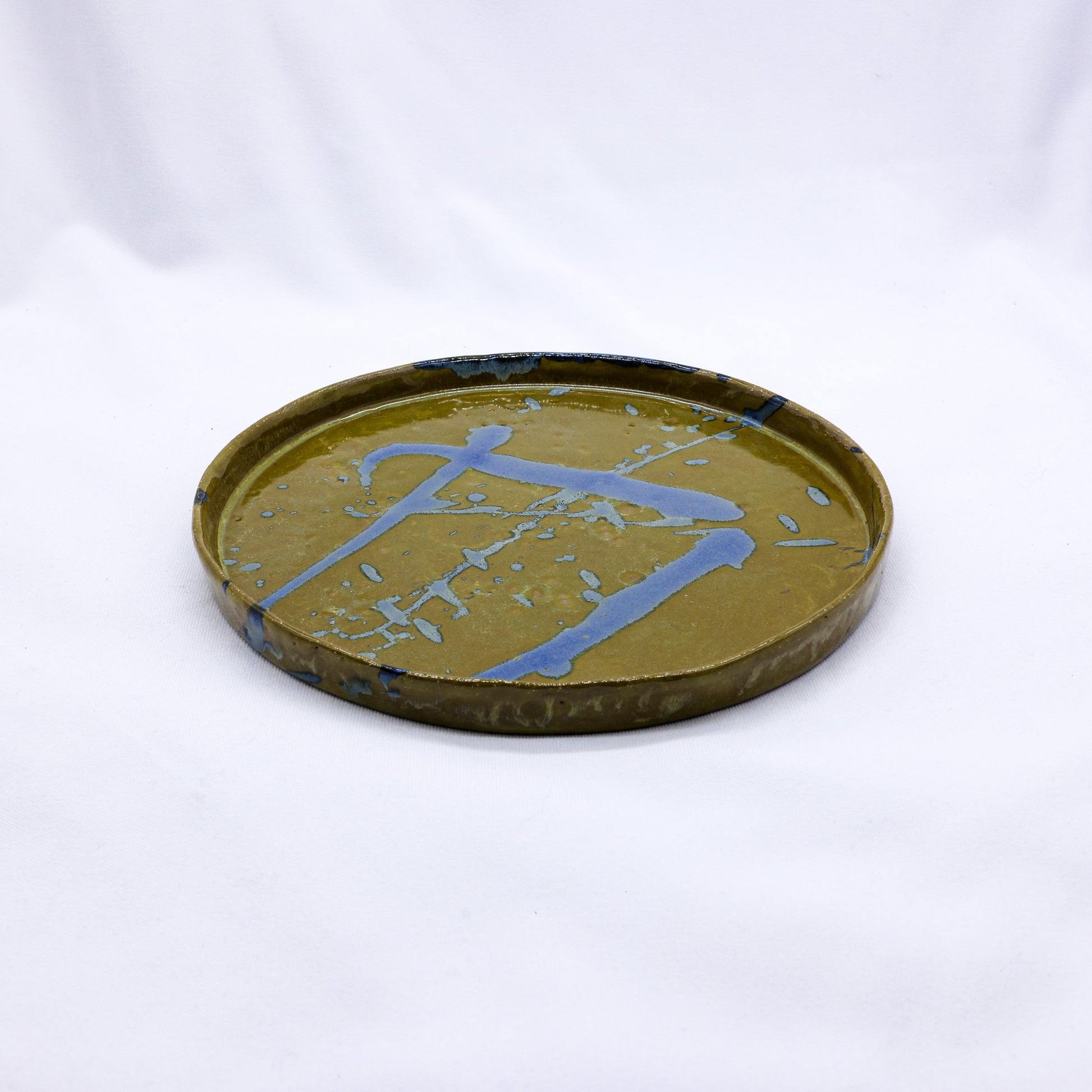 23 cm Oliveflow Smoked Grey Large Stoneware Handmade Ceramic Dinner Plate