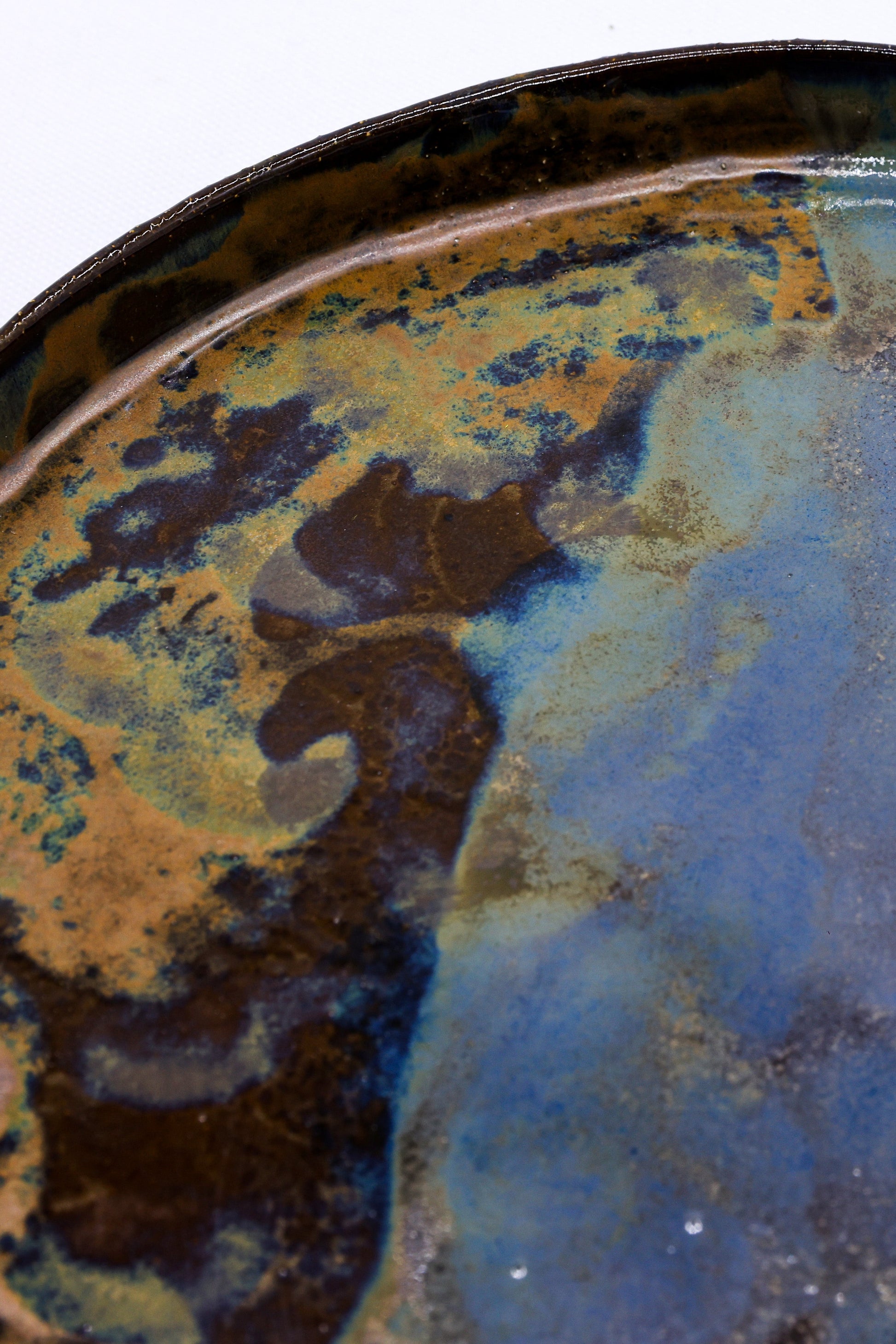 23 cm Oceanis Smoked Grey Large Stoneware Handmade Ceramic Dinner Plate