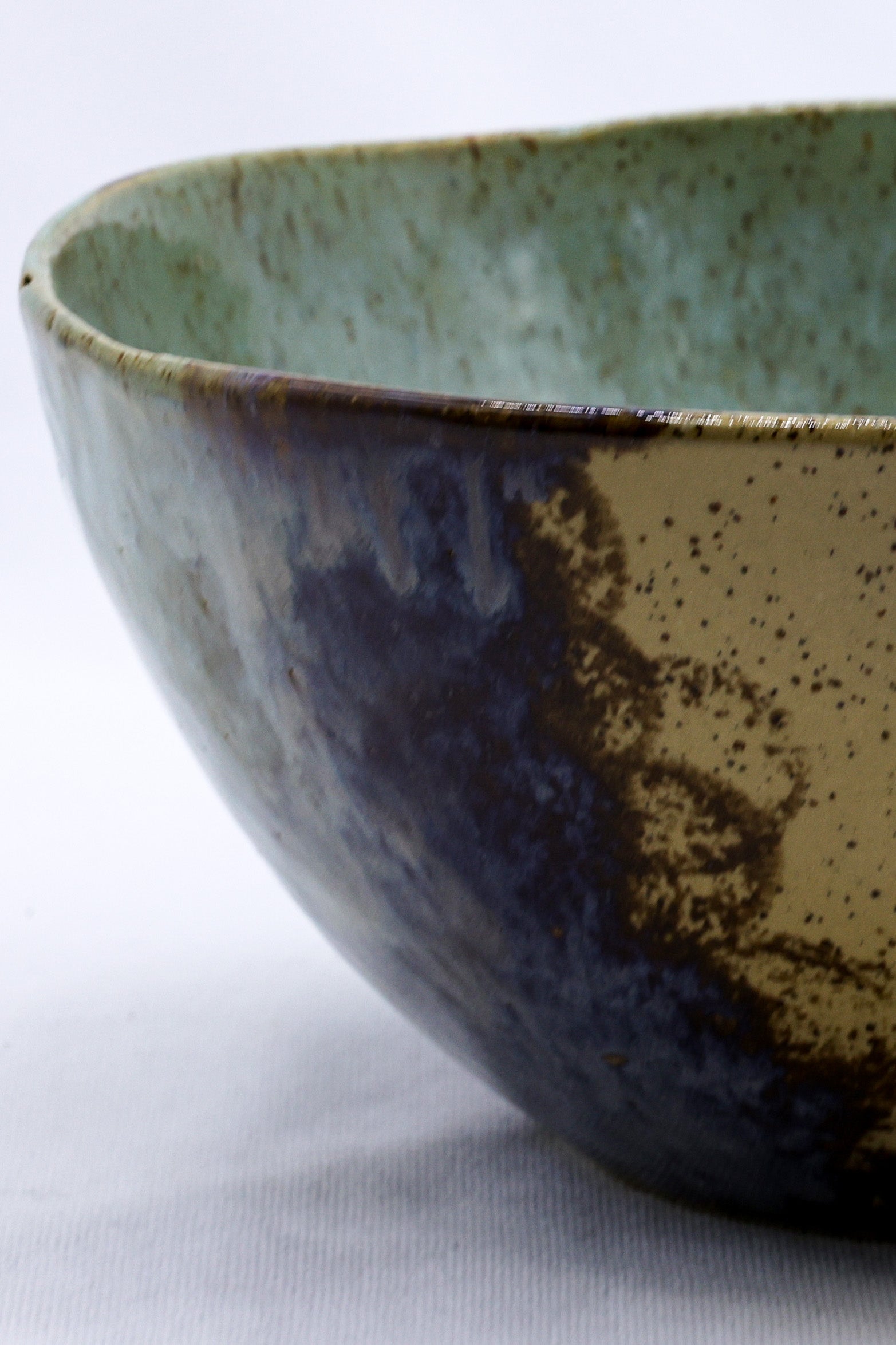 Large Saltwater Lavender Handmade Ceramic Stoneware Dinner Bowl