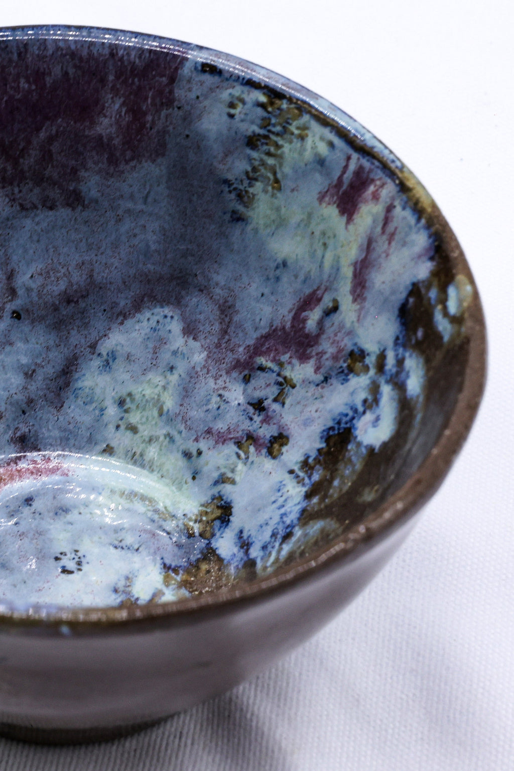 Small Smoked Grey Plum Sea Mist Handmade Ceramic Stoneware Dinner Bowl
