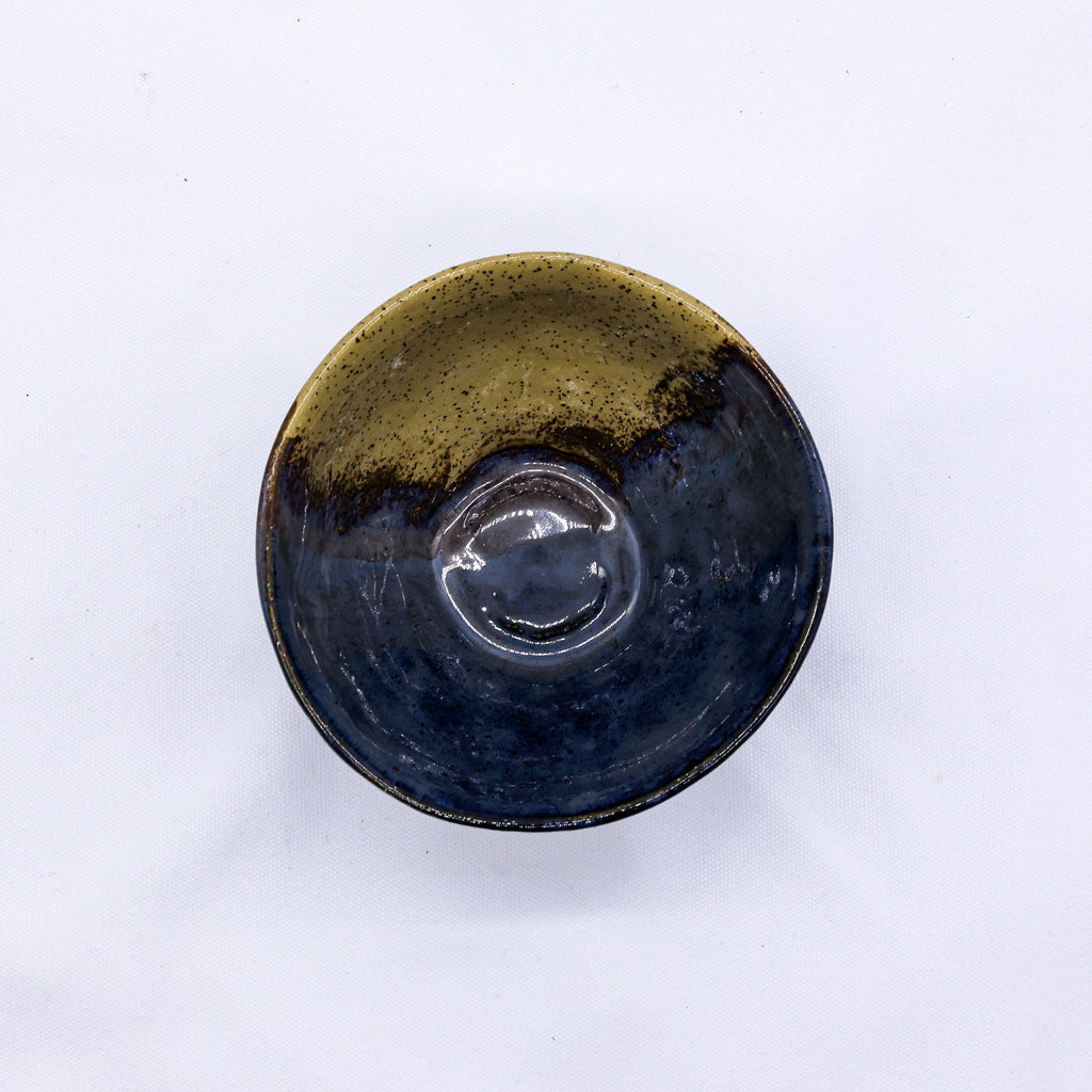 Small Indigo Clay Shore Handmade Ceramic Stoneware Dinner Bowl