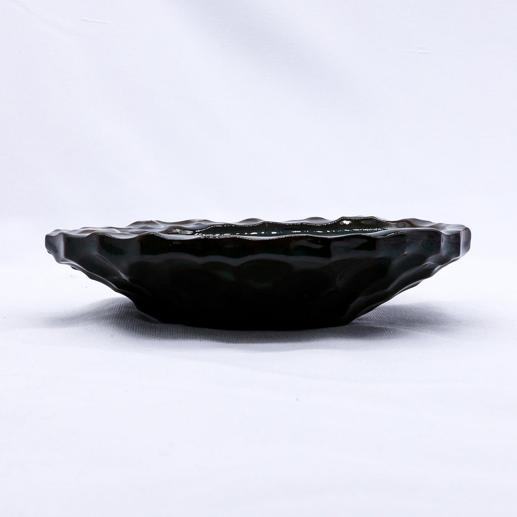 Aegean Moss Tide Seashell Serenity Handmade Ceramic Plate