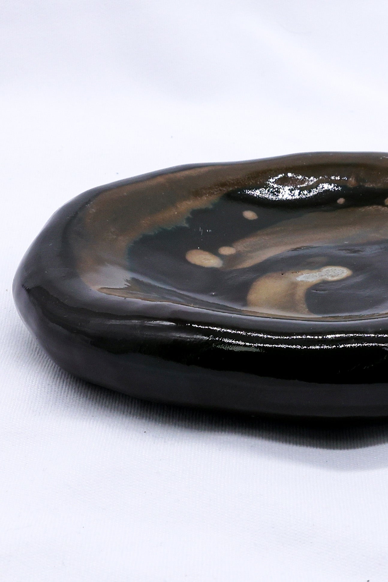 Cobalt Shadow Stonecraft Harmony Handmade Ceramic Plate