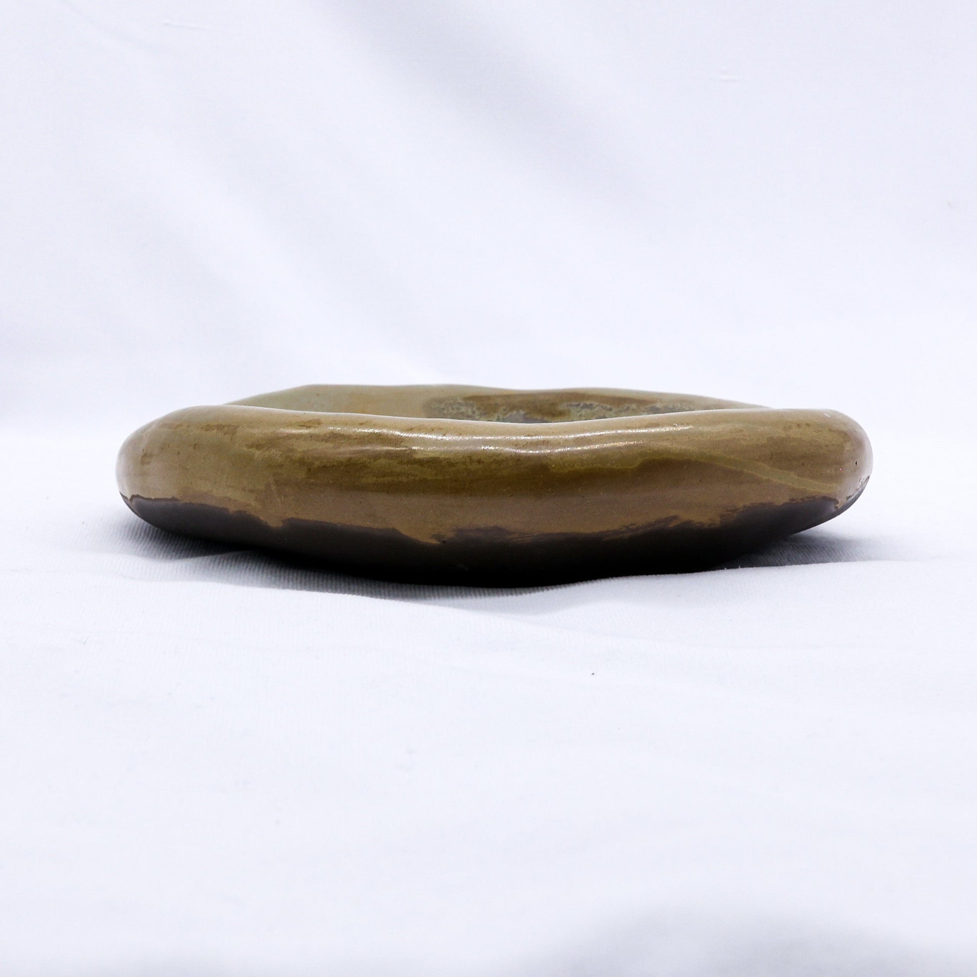 Bronze Olive Drift Stonecraft Harmony Handmade Ceramic Plate