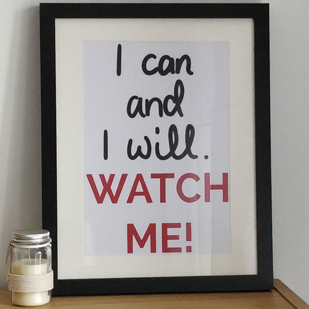 I can and I will. Watch me Print