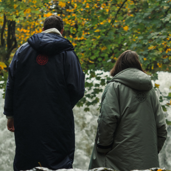 Unisex Brass Monkey Dip Coat Navy