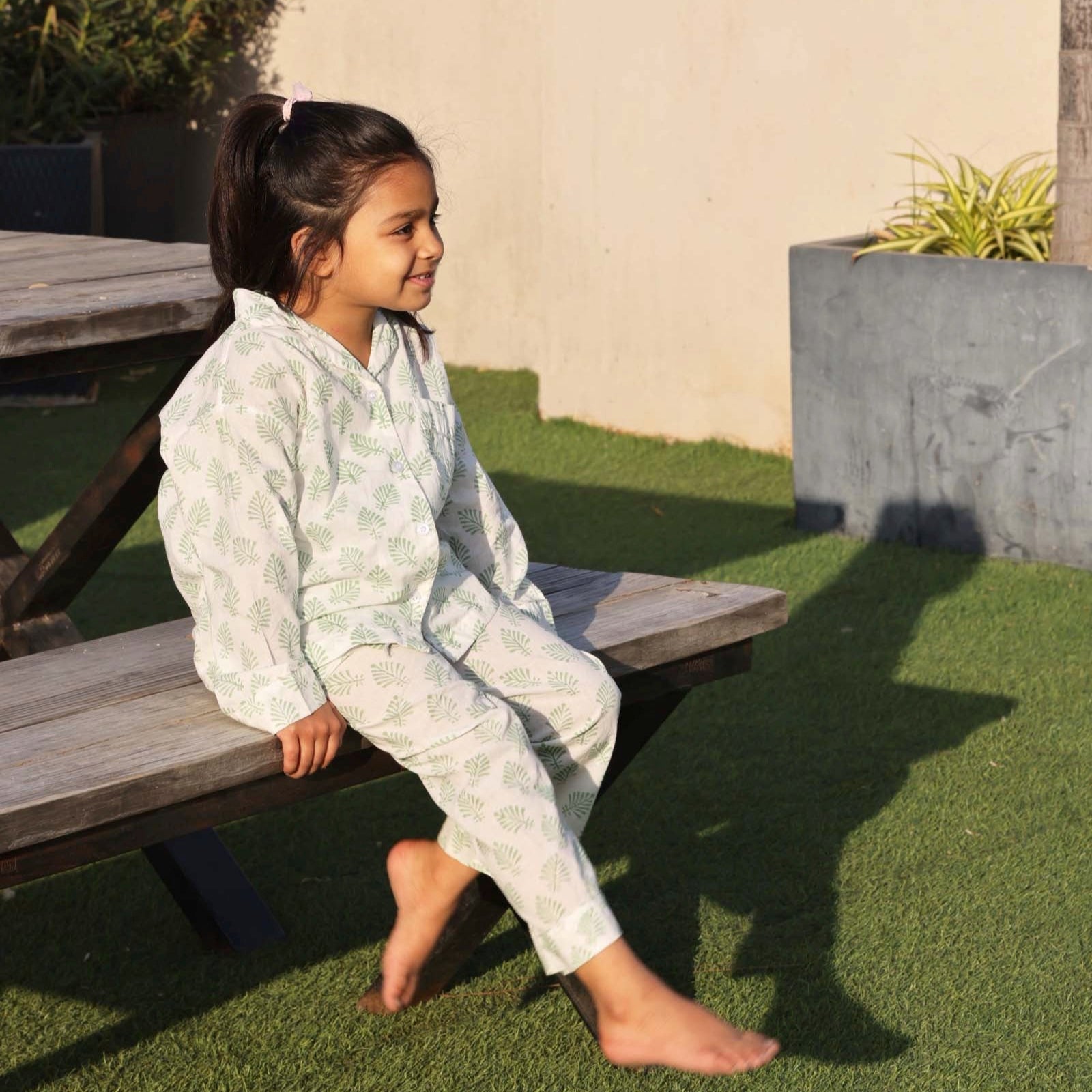 Sage Green Leaf Pyjamas