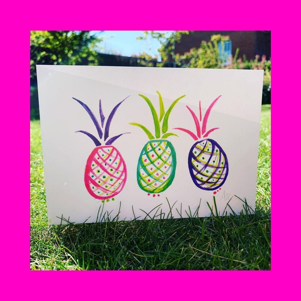 Popping Pineapple Greeting Card