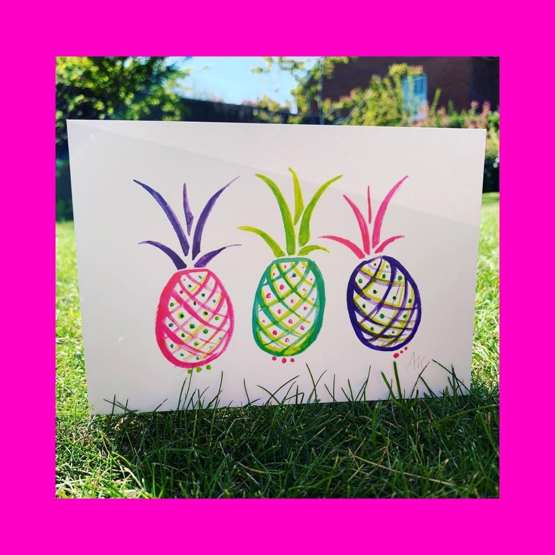 Popping Pineapple Greeting Card