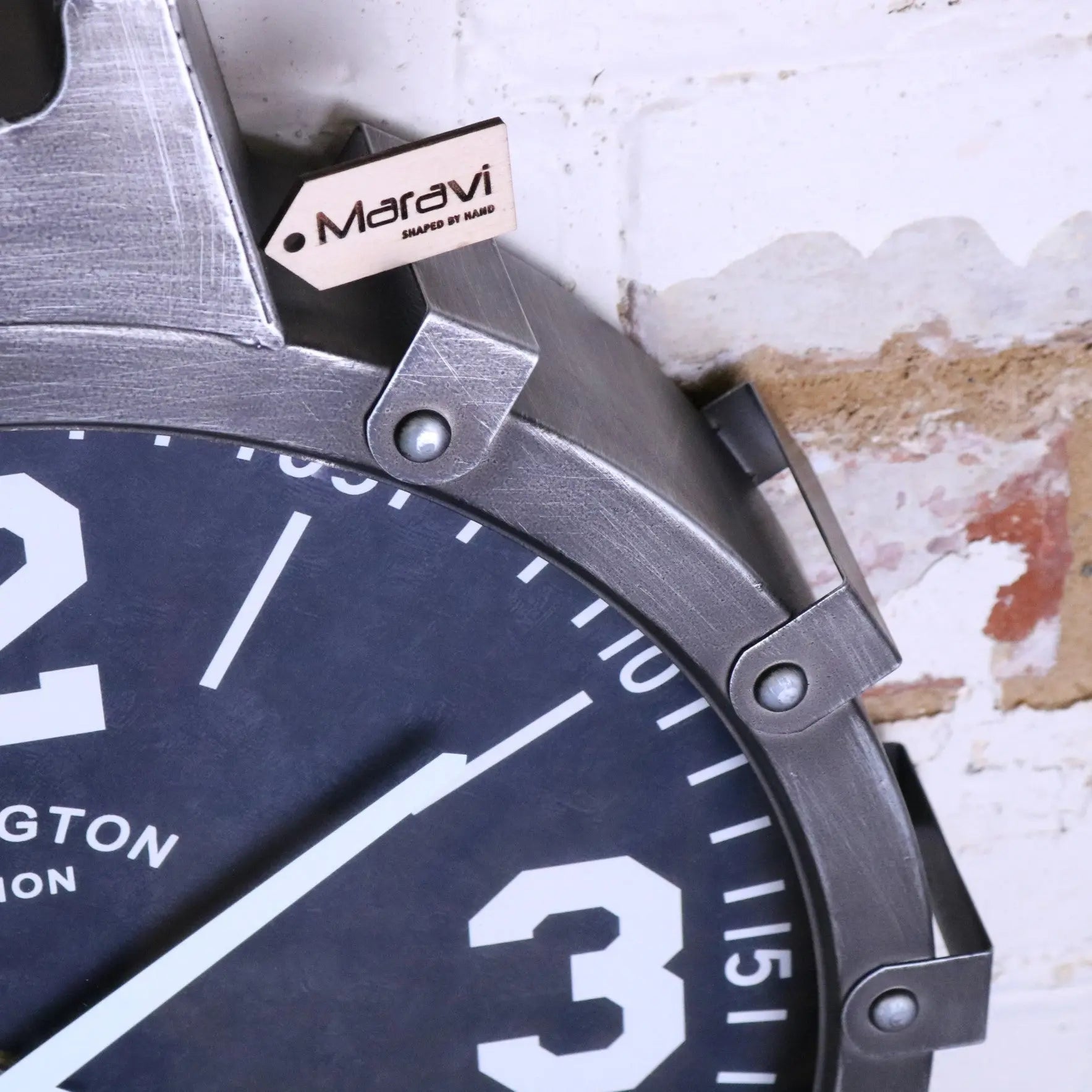 Industrial Style Wall Clock Gunmetal Grey