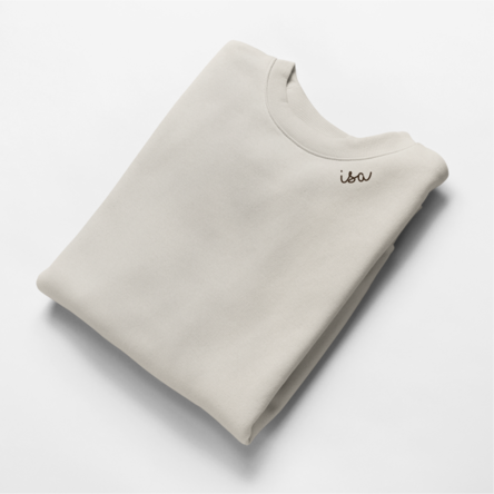 Isa Embroidered Sweatshirt – Elegant & Eco-Friendly Gift by Beebila at www.brixbailey.com