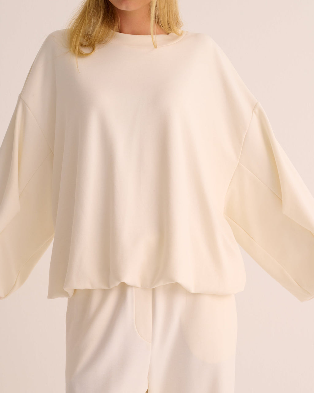 Cloud Dancer Sweatshirt and Joggers Set in Natural White