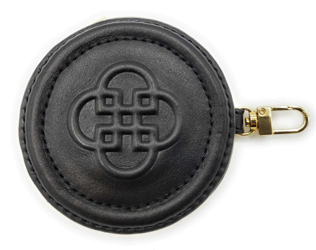 Ivy Real Leather Zip Coin Purse with Clip