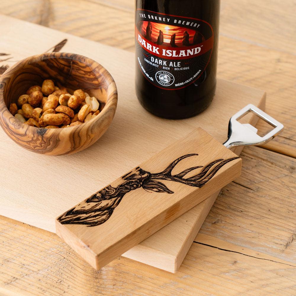 Scandi Stag Beech Bottle Opener
