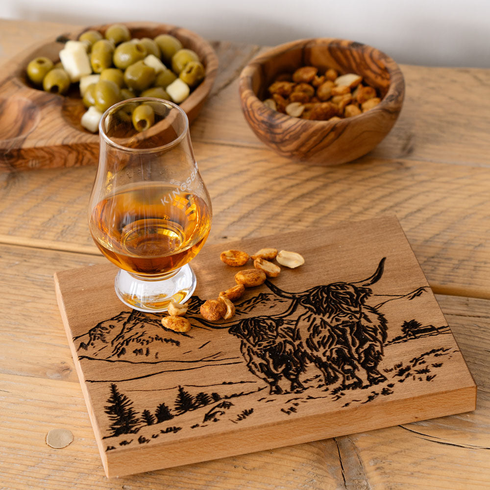 Scenic Highland Cow Beech Bar Board