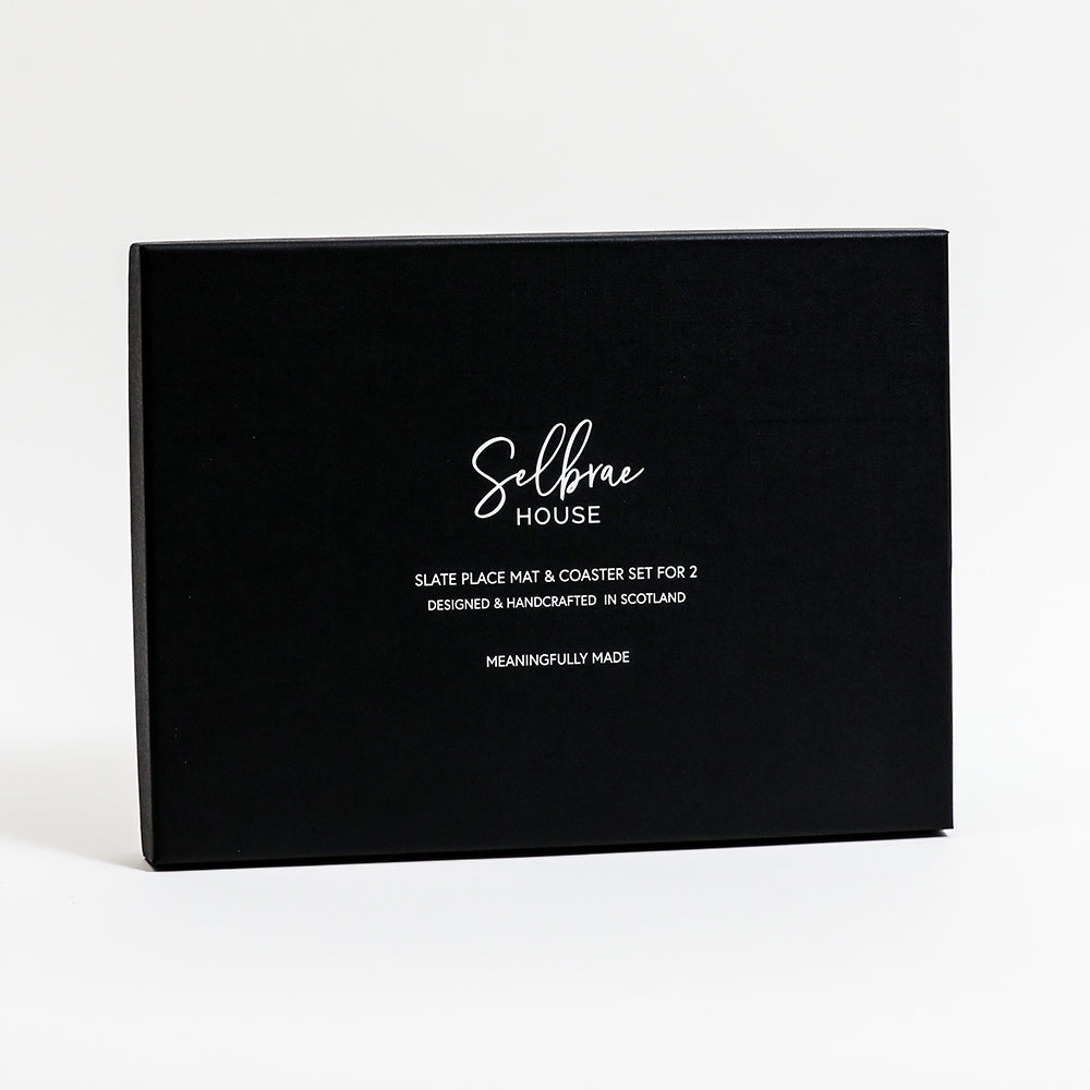 Stag Slate Coaster & Place Mat Set
