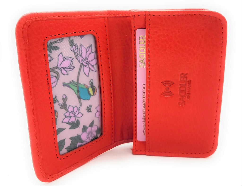 Jade Real Leather Credit Card Holder with RFID Protection