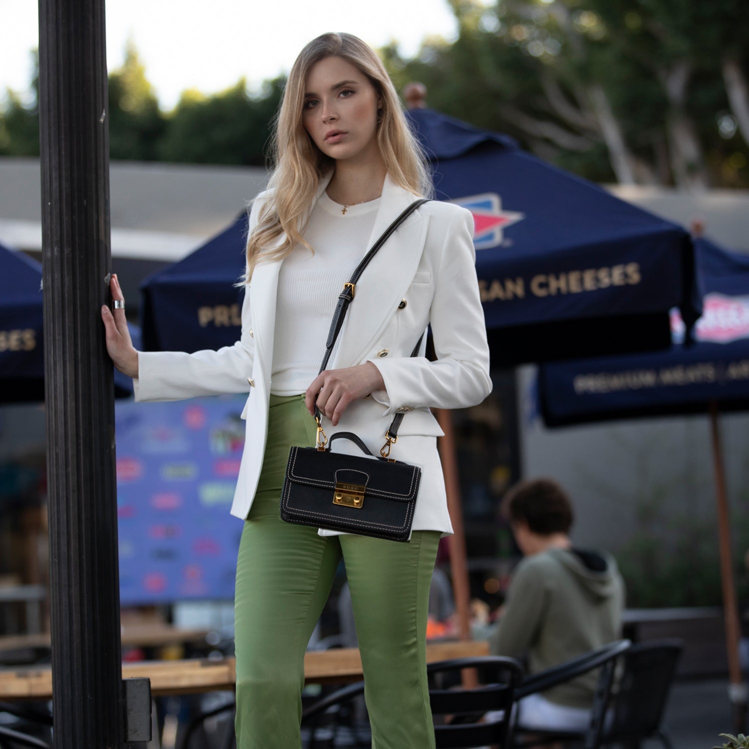 Black Leather Small Crossbody Bag