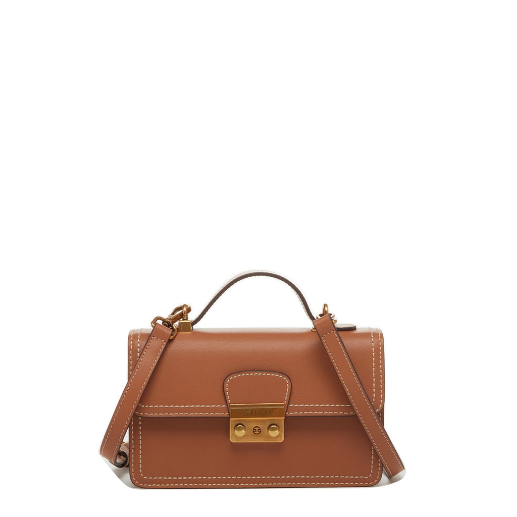 Little Brown Leather Crossbody Bag