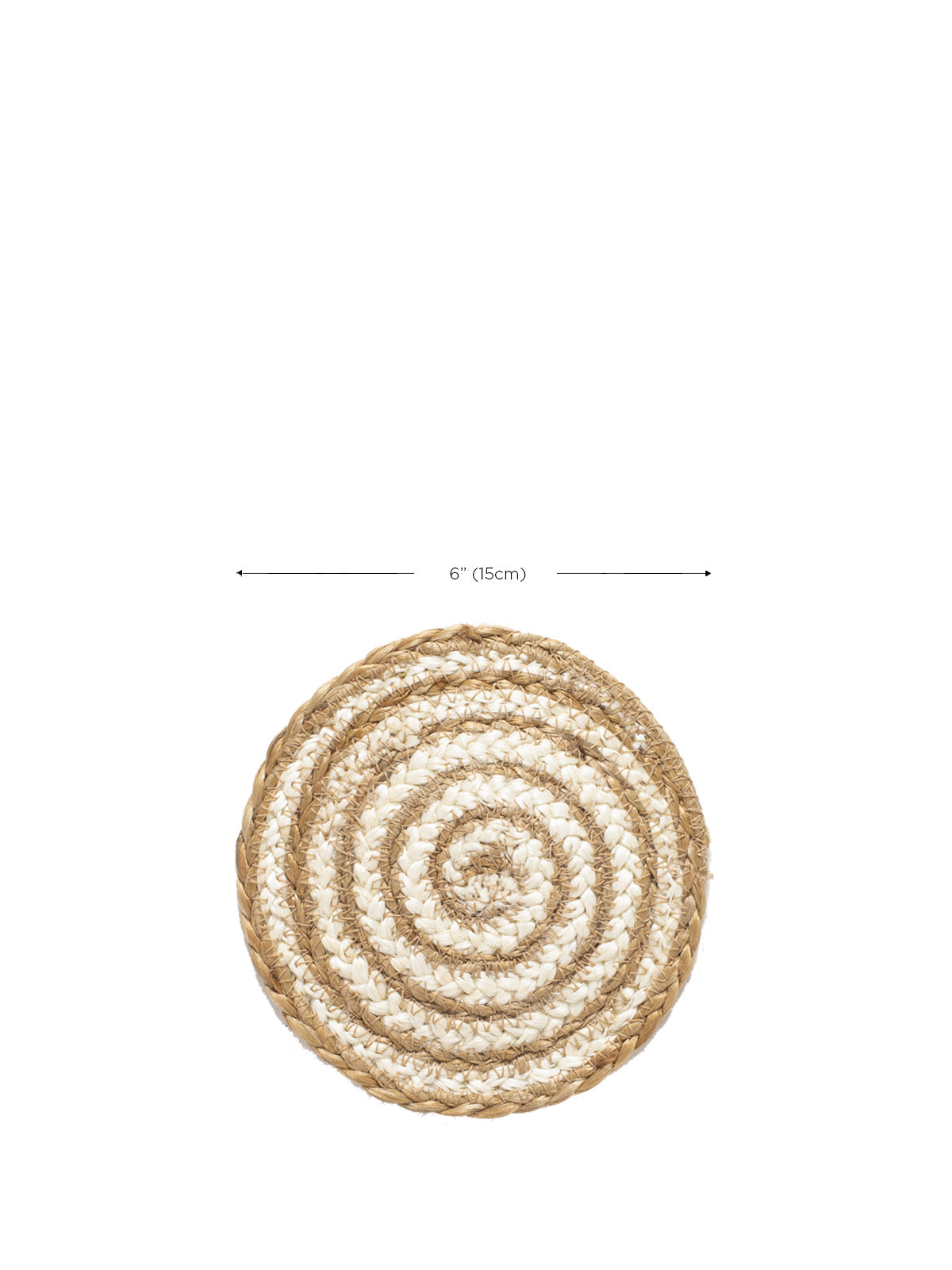 Spiral Coaster Trivet Natural Set of 4
