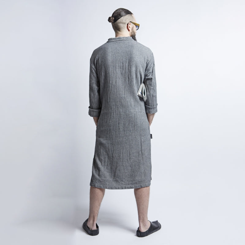 Men's Breathable Linen Dress - Large Pockets & Metal Buttons by KOOSdisain at www.brixbailey.com