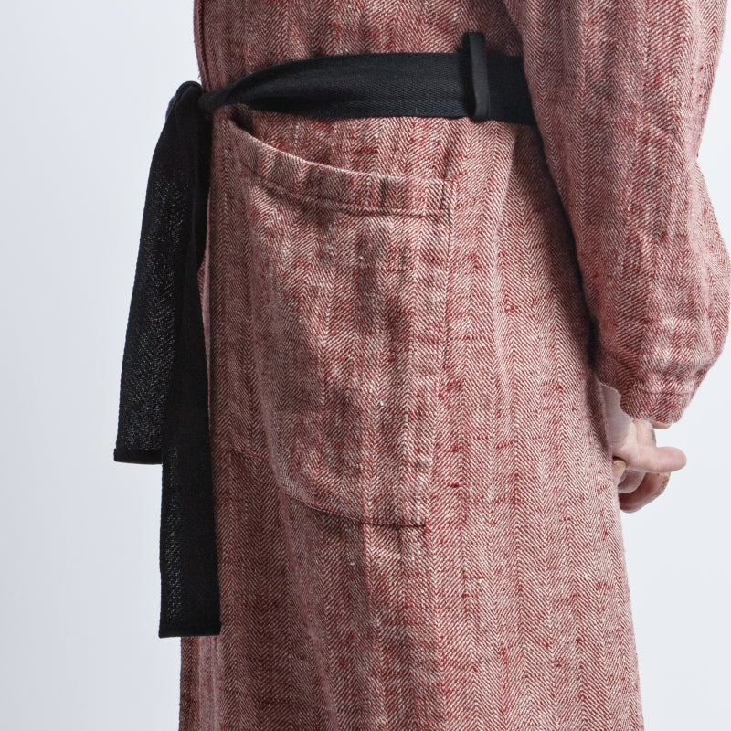 Unisex Linen Bathrobe with Pockets – Comfortable & Stylish by KOOSdisain at www.brixbailey.com