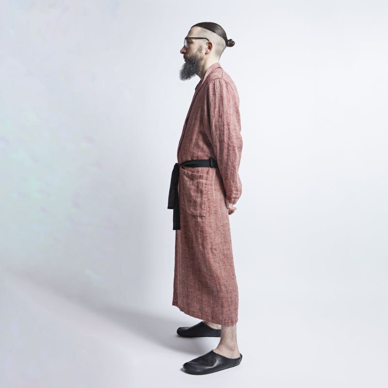 Unisex Linen Bathrobe in Dark Gray – Comfort & Style by KOOSdisain at www.brixbailey.com