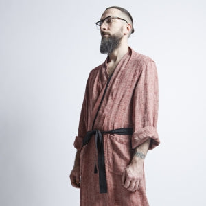 Unisex Linen Bathrobe with Pockets – Comfort & Style by KOOSdisain at www.brixbailey.com