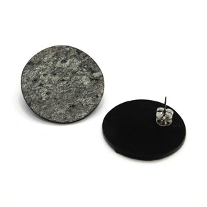 bold slate and marble orbit tume kask earrings by seif design - a confident statement of minimalist elegance