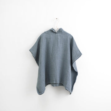 Kids Linen Poncho – Cozy & Quick-Dry, Handmade in Lithuania by Linen Tales at www.brixbailey.com