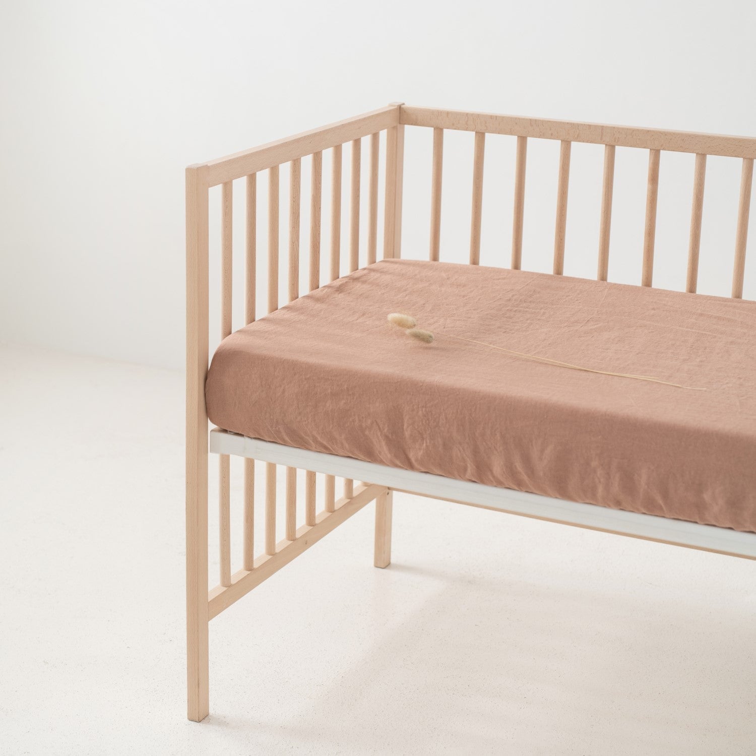 Embrace Comfort with Our Kids Linen Fitted Sheet by Linen Tales at www.brixbailey.com