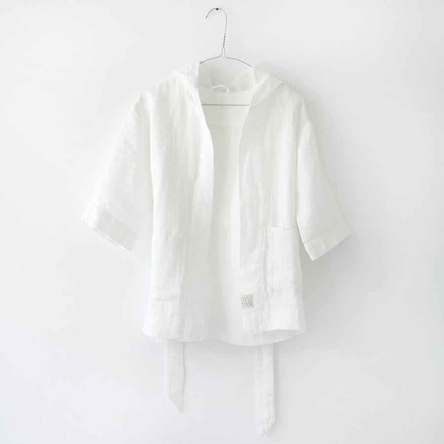 Cozy Kids Linen Bathrobe – Hooded & Hypoallergenic by Linen Tales at www.brixbailey.com