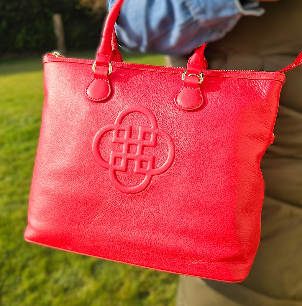 Sienna Real Leather Tote Bag with Detachable Strap