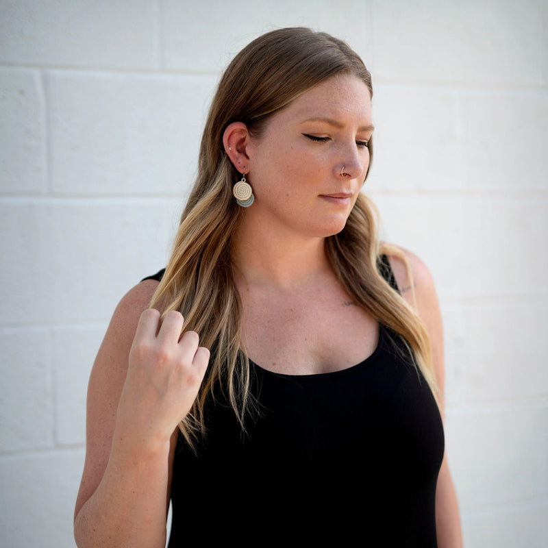 Woven Sisal Earrings