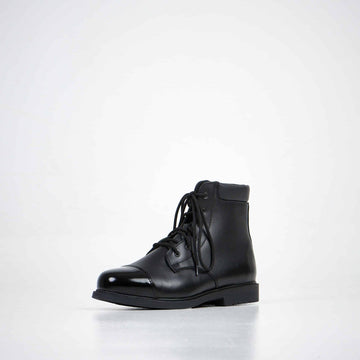 Durable & Stylish 2787 Black Leather Boots – Unisex by Samelin at www.brixbailey.com