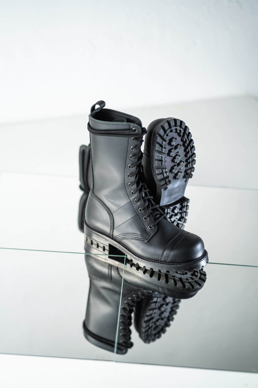 516 aka High Aviator Boots - Black