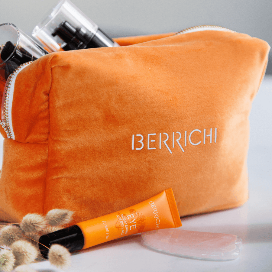 Luxurious Velvet Cosmetic Bag – Elegant & Organized Travel Essential by Berrichi at www.brixbailey.com